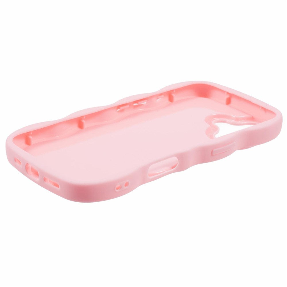 iPhone 16 Plus EIDERWOOD Flexible Plastic Wavy Case - Light Pink