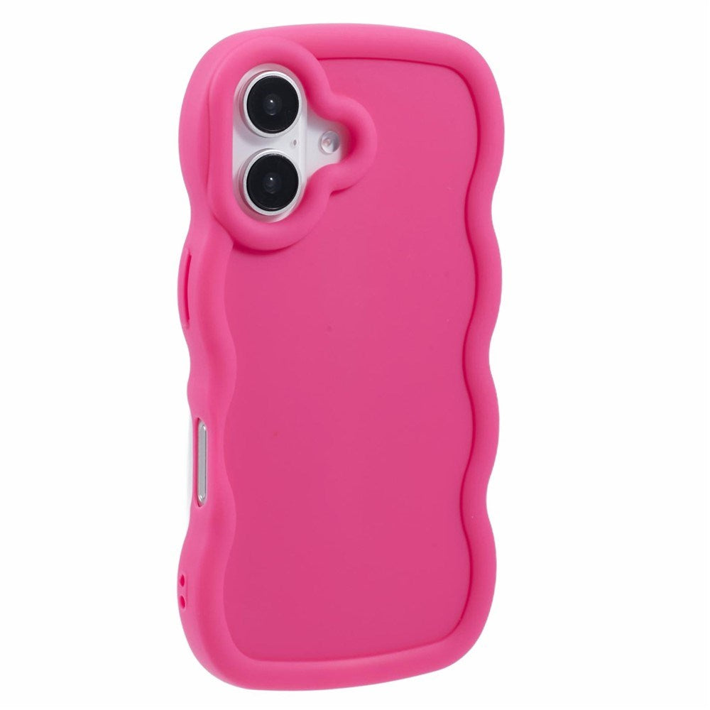 iPhone 16 Plus EIDERWOOD Flexible Plastic Wavy Case - Pink