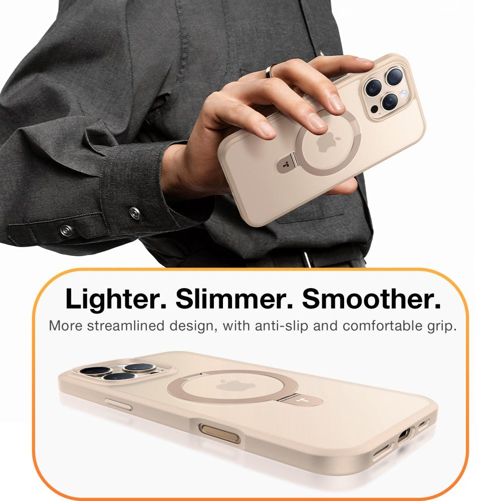 TORRAS iPhone 16 Pro Max Guardian Ostand Series Case with Kickstand - MagSafe Compatible - Rose Gold