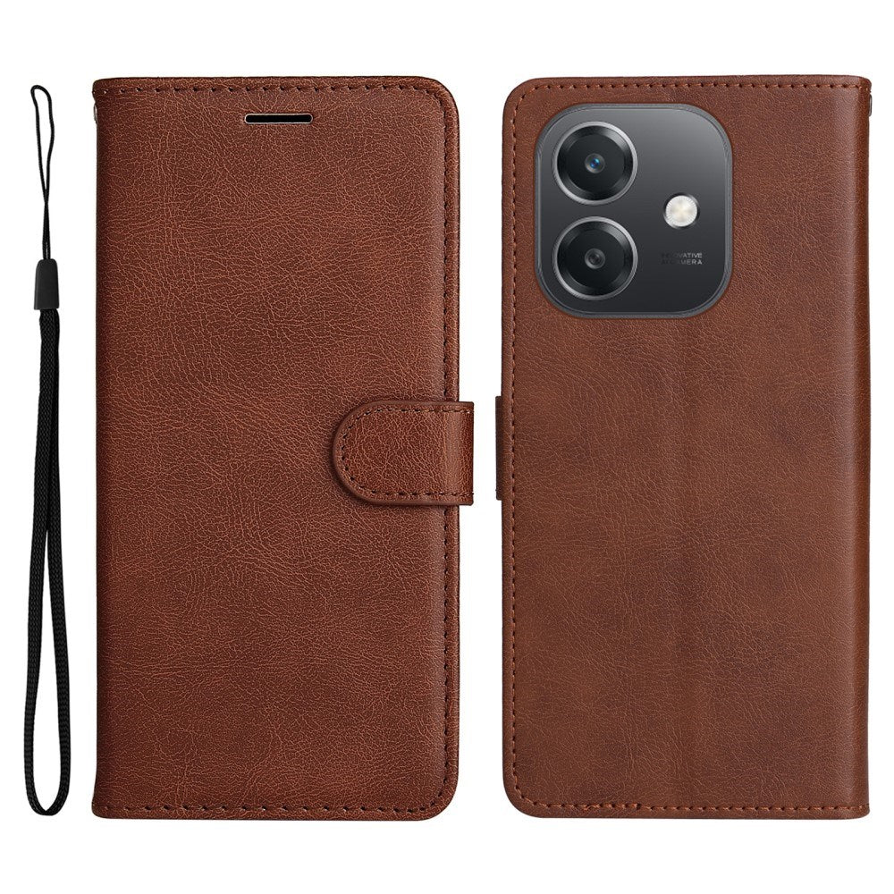 EIDERWOOD Oppo A60 / A40m / A40 Faux Leather Flip Case with Strap - Brown