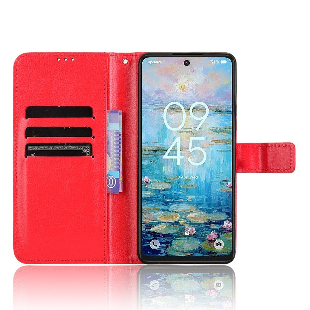 EIDERWOOD TCL 50 Pro Nxtpaper (5G) Leather Flip Case with Stand & Wallet - Red