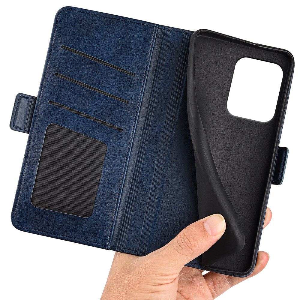 EIDERWOOD Motorola Edge 50 Neo Wallet Flip Case in Leather with Wallet - Dark Blue