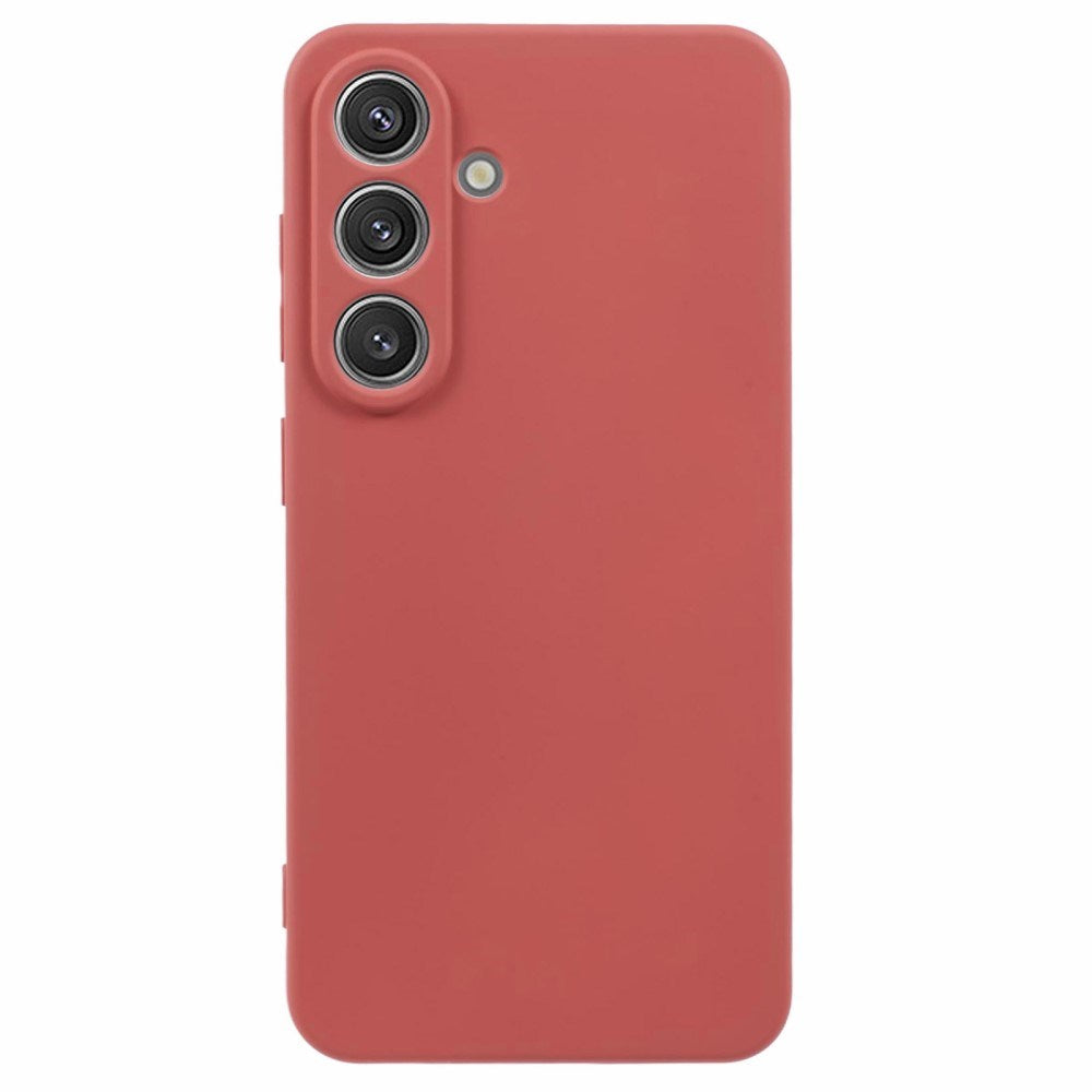 EIDERWOOD - Samsung Galaxy S25 Soft Plastic Case - Anti-Scratch Protection with Fiber Lining - Coral Red