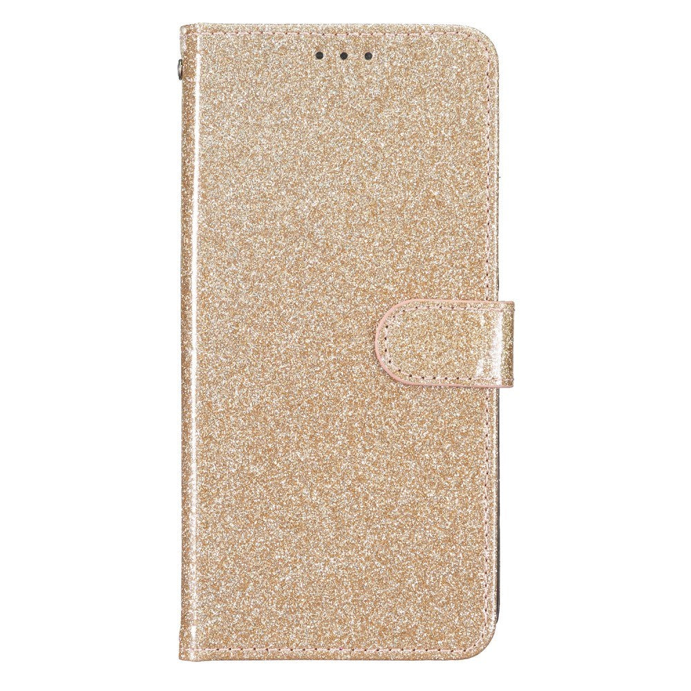 EIDERWOOD Samsung Galaxy A36 (5G) Leather Flip Case with Wallet & Strap - Glitter - Gold