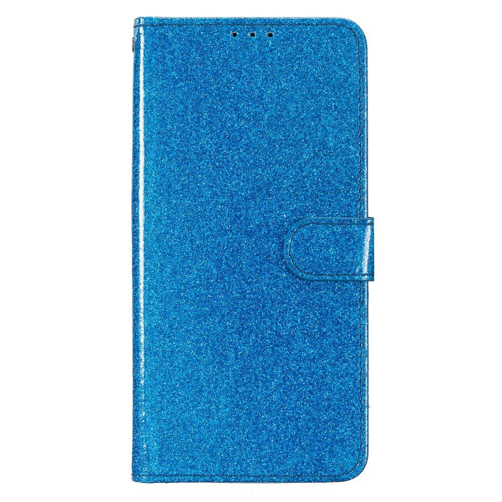 EIDERWOOD Samsung Galaxy A36 (5G) Leather Flip Case with Wallet & Strap - Glitter - Blue