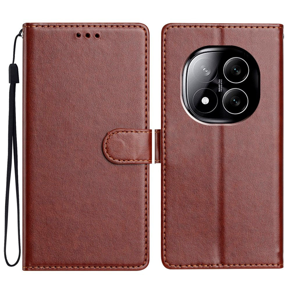 EIDERWOOD Xiaomi Redmi Note 14 Pro (5G) / Poco X7 Faux Leather Flip Case with Strap - Brown
