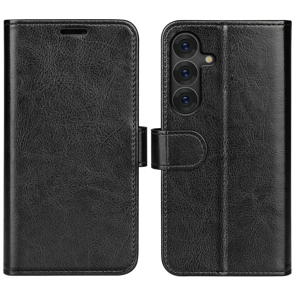 EIDERWOOD Samsung Galaxy S25+ (Plus) Faux Leather Flip Case with Cardholder & Stand Function - Black