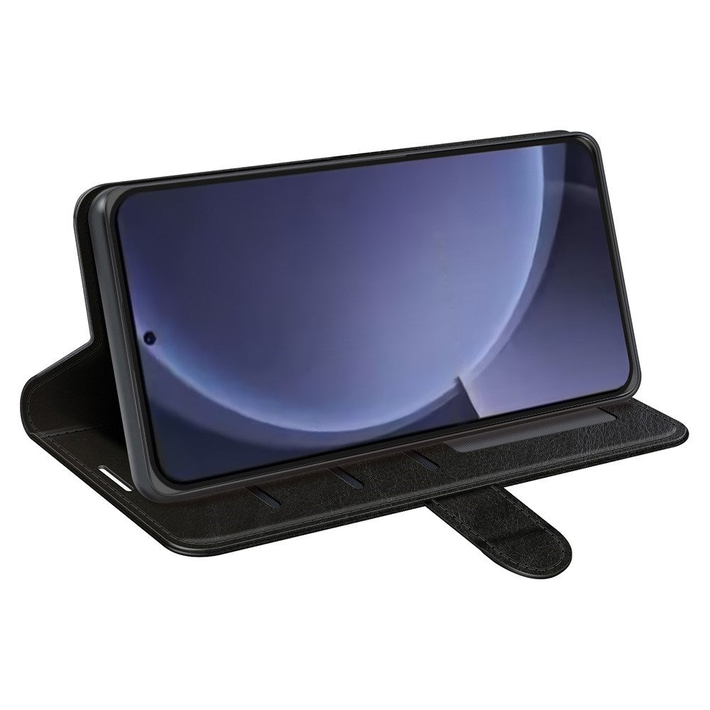 EIDERWOOD Samsung Galaxy S25+ (Plus) Faux Leather Flip Case with Cardholder & Stand Function - Black