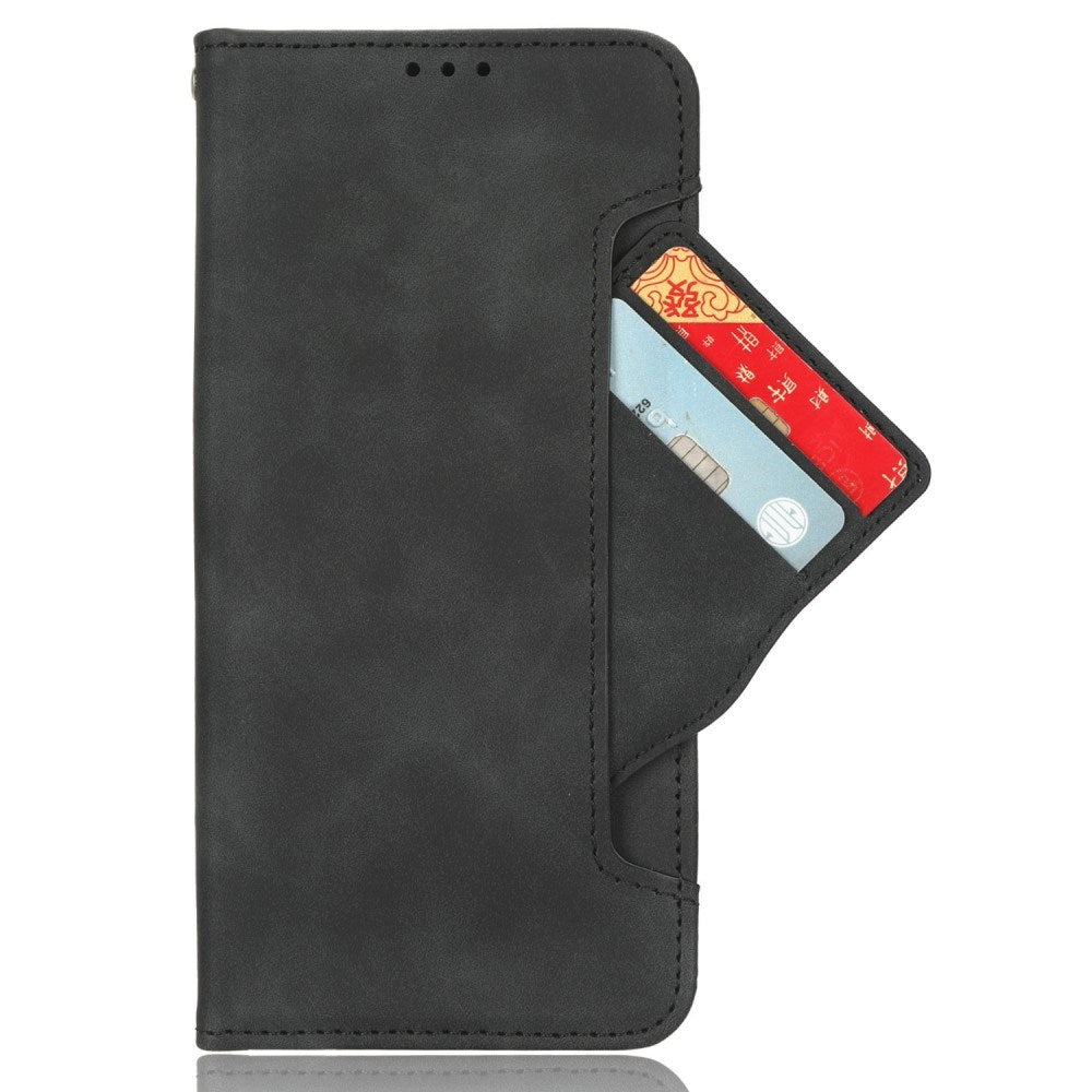 EIDERWOOD OnePlus 13 Faux Leather Case with Stand Function & Extra Card Holder - Black