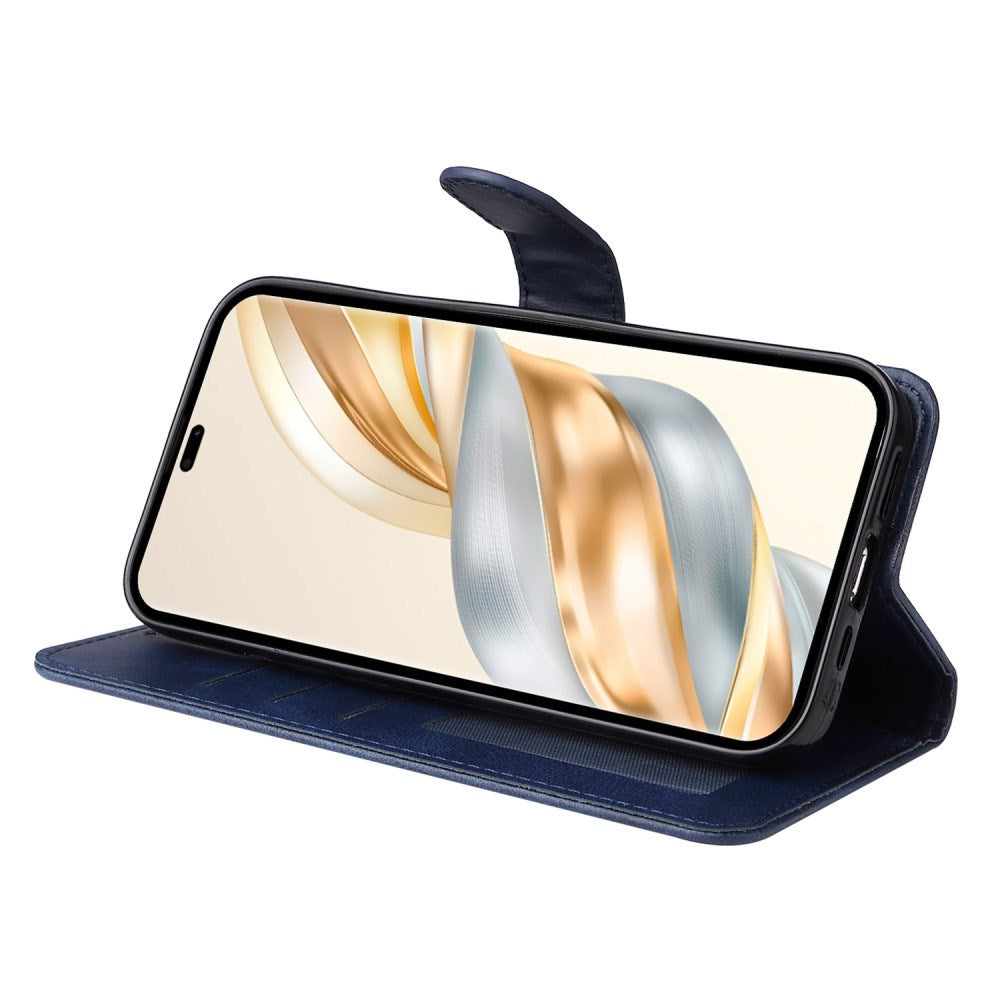 EIDERWOOD Honor Magic7 Lite Faux Leather Flip Case with Strap - Blue