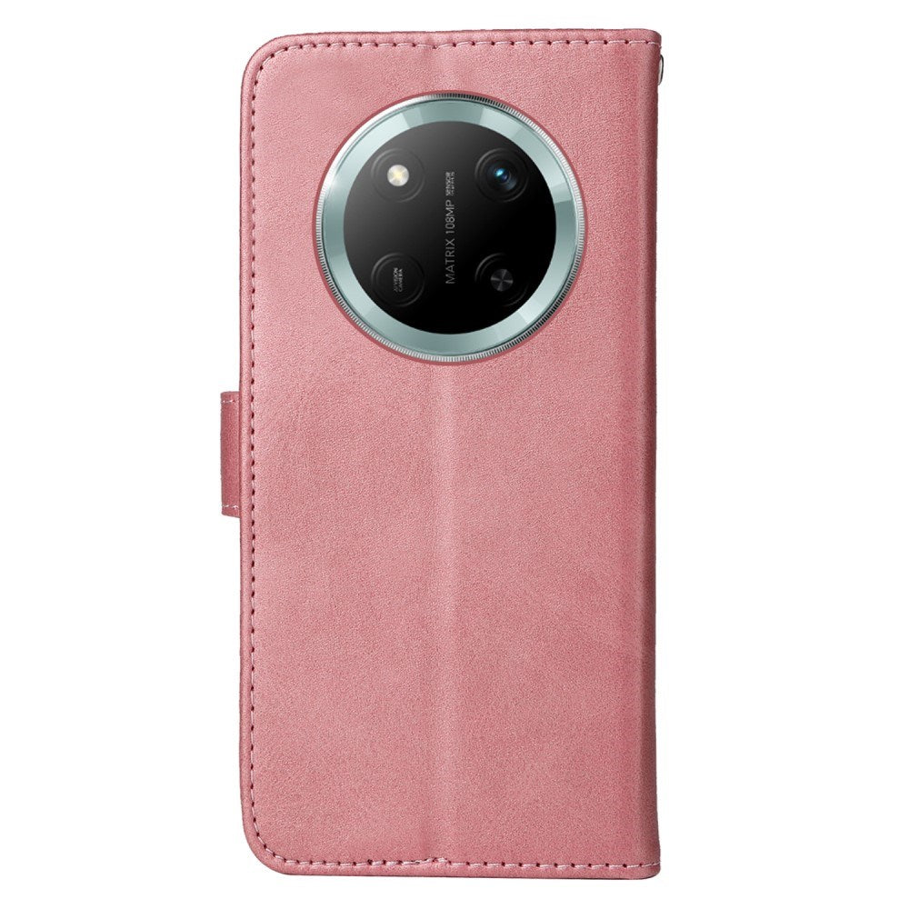 EIDERWOOD Honor Magic7 Lite Faux Leather Flip Case with Strap - Pink