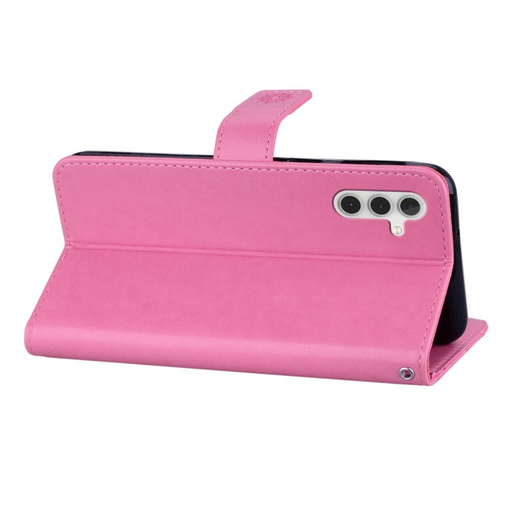 EIDERWOOD Samsung Galaxy S25+ (Plus) Faux Leather Flip Case with Owl Design - Pink