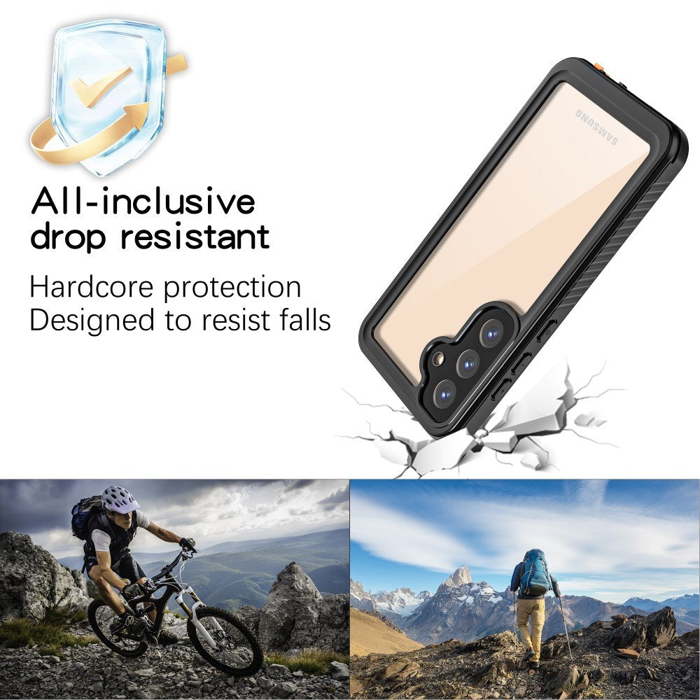 Samsung Galaxy S25+ (Plus) Redpepper IP68 Certified Waterproof Case - Black / Transparent