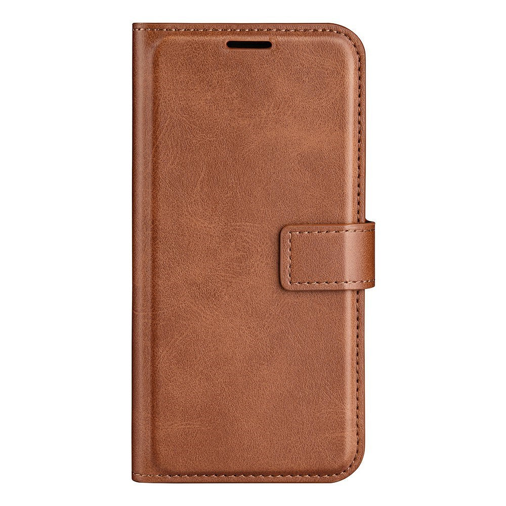 EIDERWOOD iPhone 17e / 16e Faux Leather Flip Case - Light Brown
