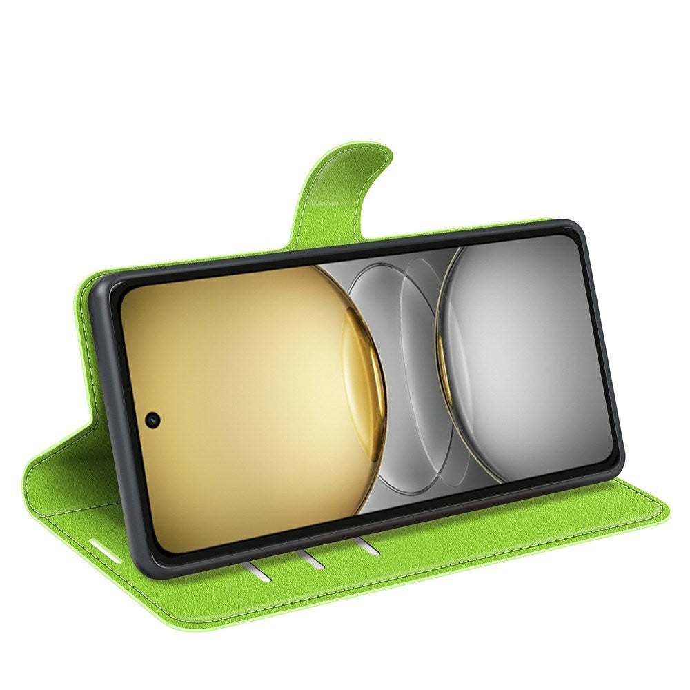 EIDERWOOD Realme C75 Faux Leather Flip Case with Cardholder & Stand Function - Green