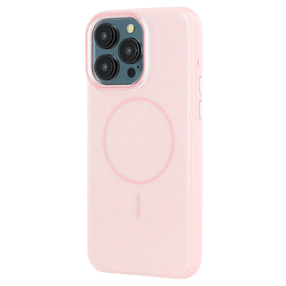 EIDERWOOD iPhone 15 Pro Plastic Glitter Case - MagSafe Compatible - Pink