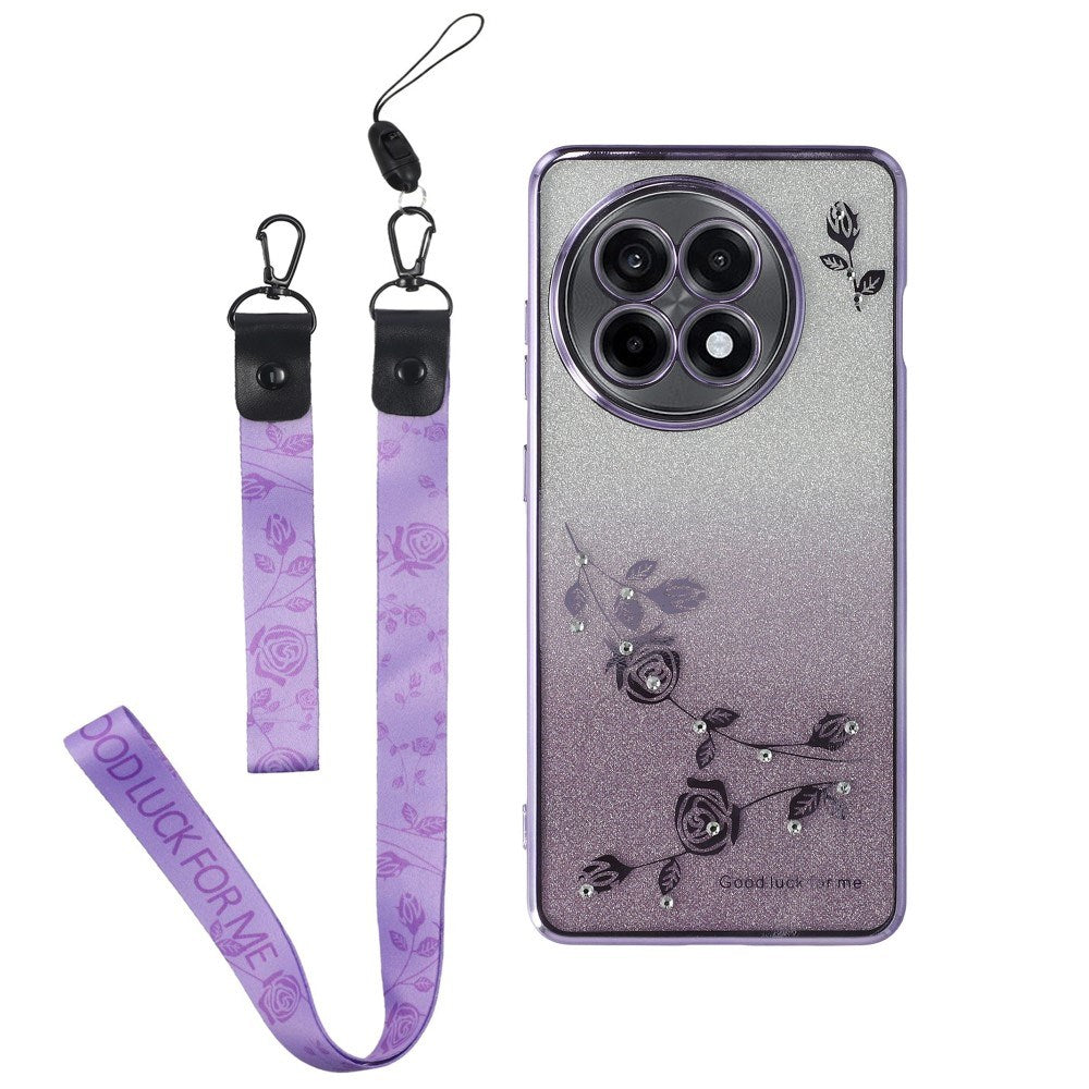 OnePlus 13R Flexible Plastic Case with 2 x Lanyard - Purple