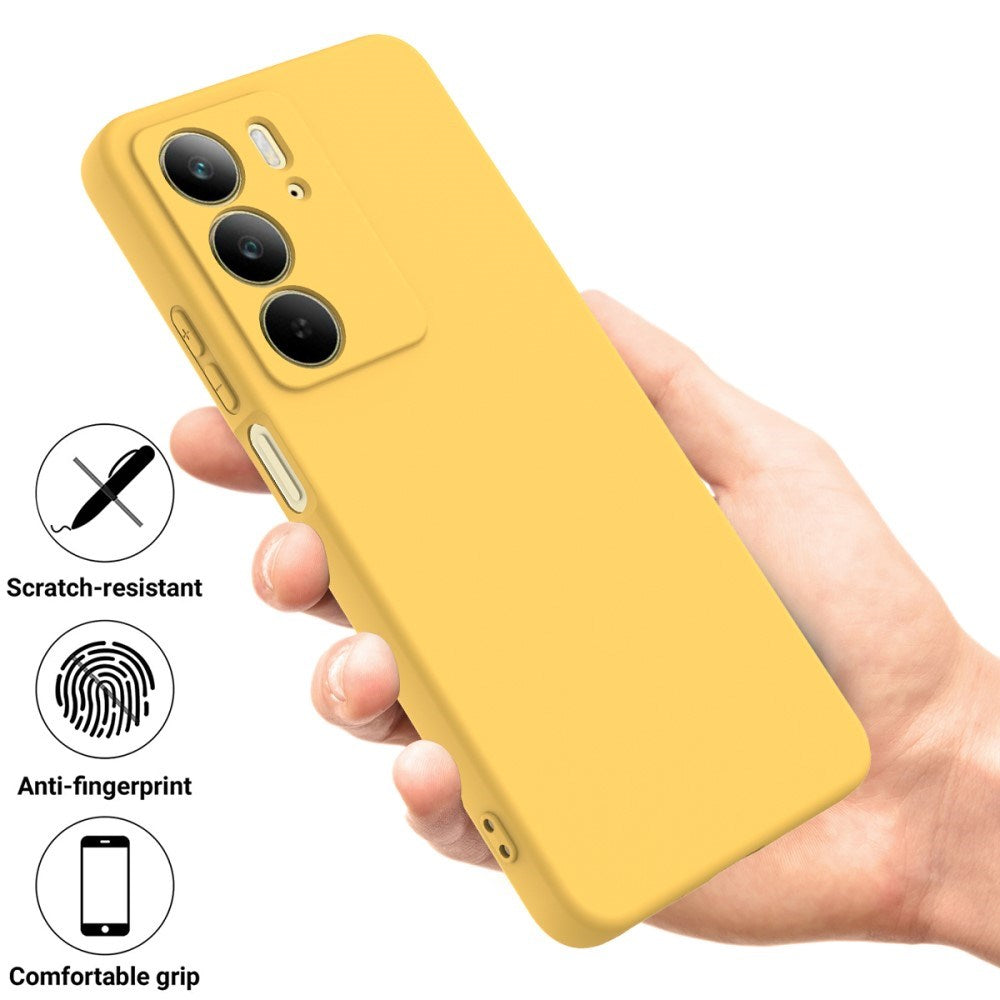 EIDERWOOD Realme C75 Liquid Silicone Case w. Strap - Yellow