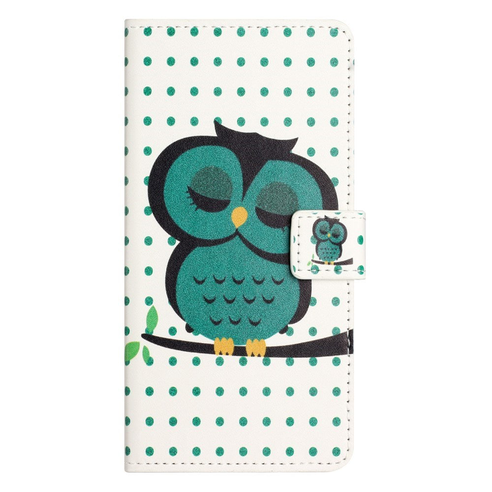 EIDERWOOD Samsung Galaxy S25 Edge Faux Leather Case with Wallet & Stand Function - Sleeping Owl