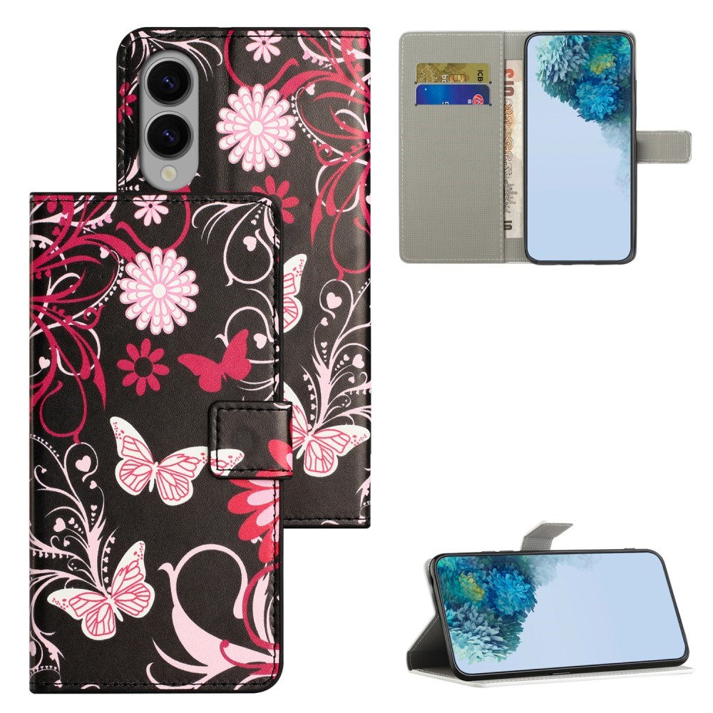 EIDERWOOD Samsung Galaxy S25 Edge Faux Leather Case with Wallet & Stand Function - Butterflies