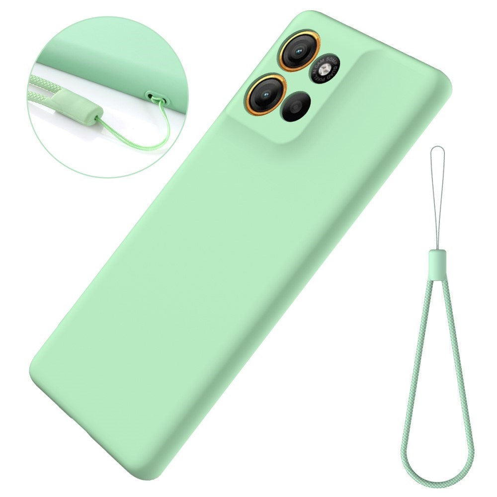 EIDERWOOD Motorola Moto G15 Power Lined Silicone Case with Strap - Green
