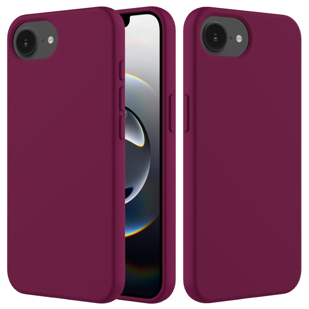 EIDERWOOD iPhone 16e Lined Silicone Case - Wine Red