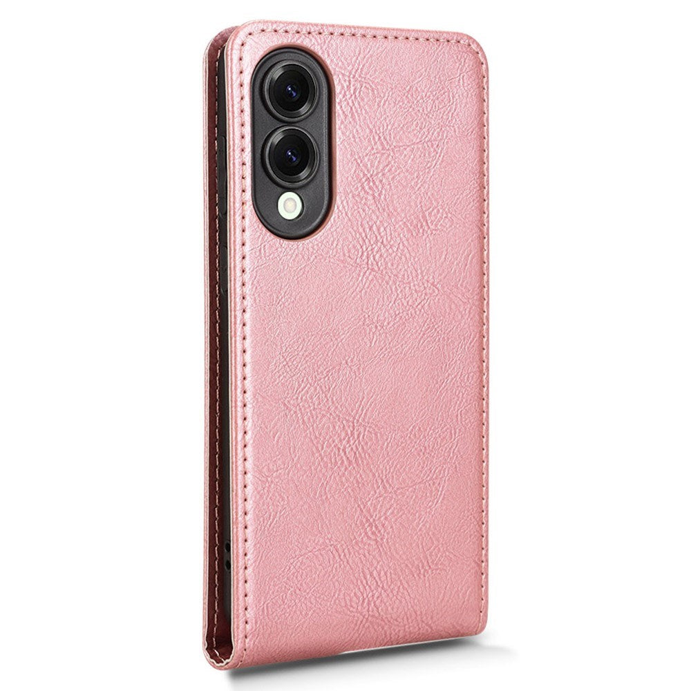 EIDERWOOD Samsung Galaxy S25 Edge Vertical Flip Case with Card Holder - Rose Gold