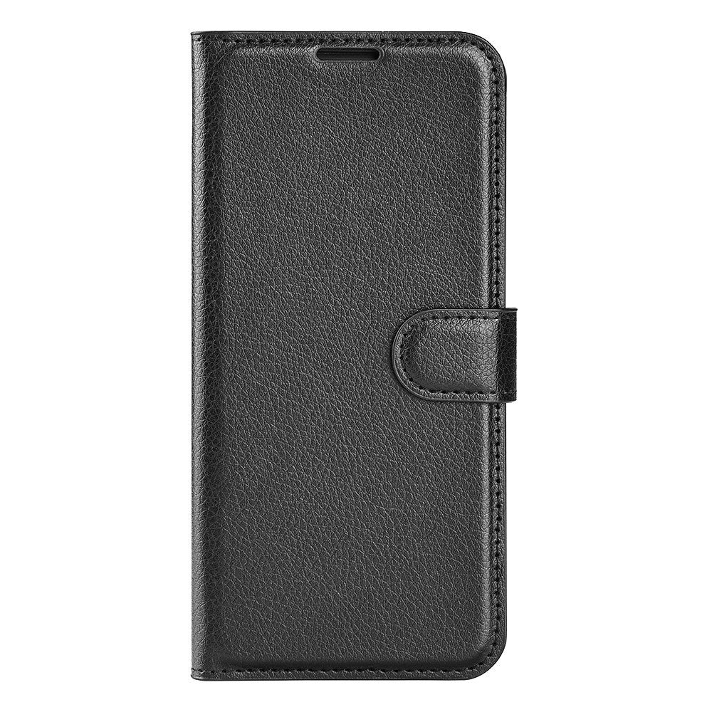 EIDERWOOD Samsung Galaxy S25 Edge Litchi Faux Leather Flip Case with Wallet - Black