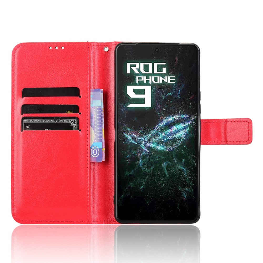 EIDERWOOD Asus ROG Phone 9 (5G) / 9 Pro (5G) Faux Leather Flip Case with Cardholder & Stand Function - Red