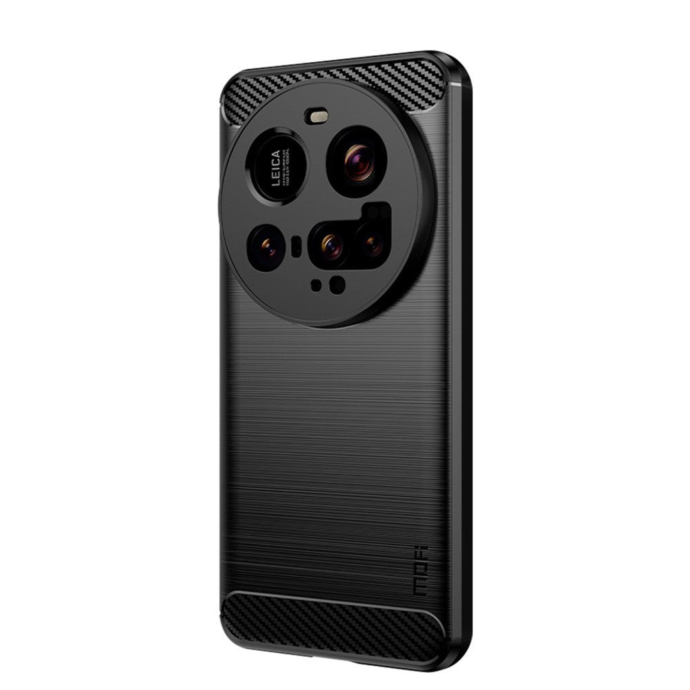 Mofi Xiaomi 15 Ultra Brushed Carbon Fiber Plastic Case - Black