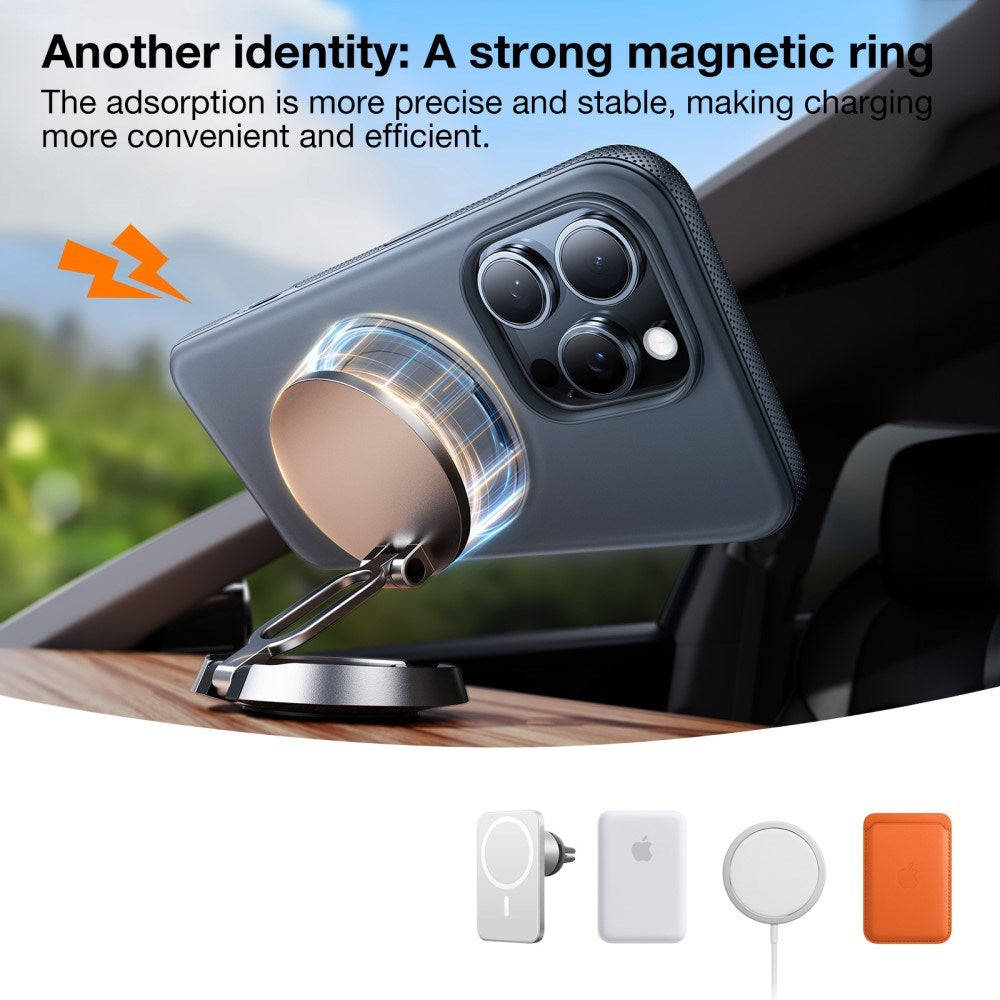 TORRAS iPhone 16e Hybrid Plastic Case with Kickstand - MagSafe Compatible - Black