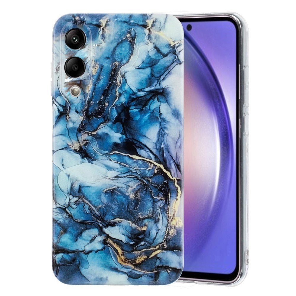 EIDERWOOD Samsung Galaxy S25 Edge Flexible Plastic Case with Marble Pattern - Blue