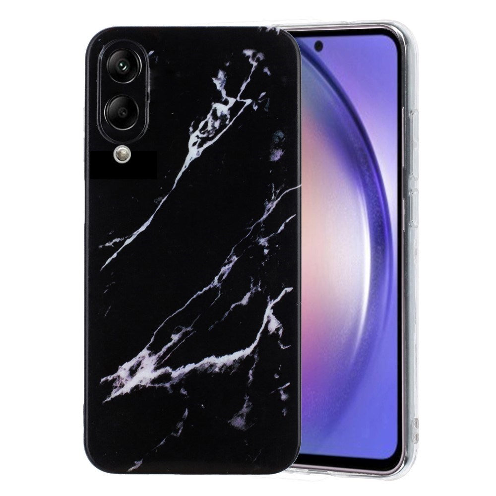 EIDERWOOD Samsung Galaxy S25 Edge Flexible Plastic Case with Marble Pattern - Black