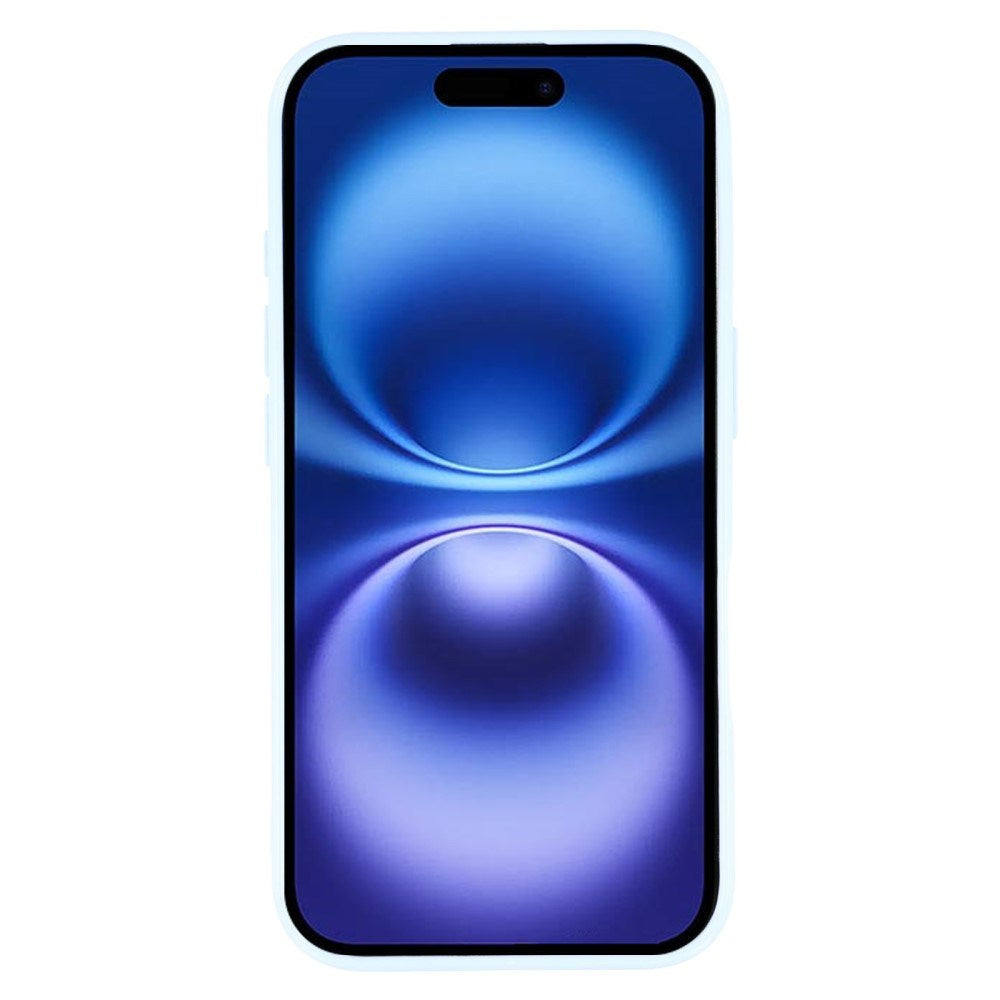 EIDERWOOD IPhone 16 Flexible Plastic Case with Glitter - Light Blue