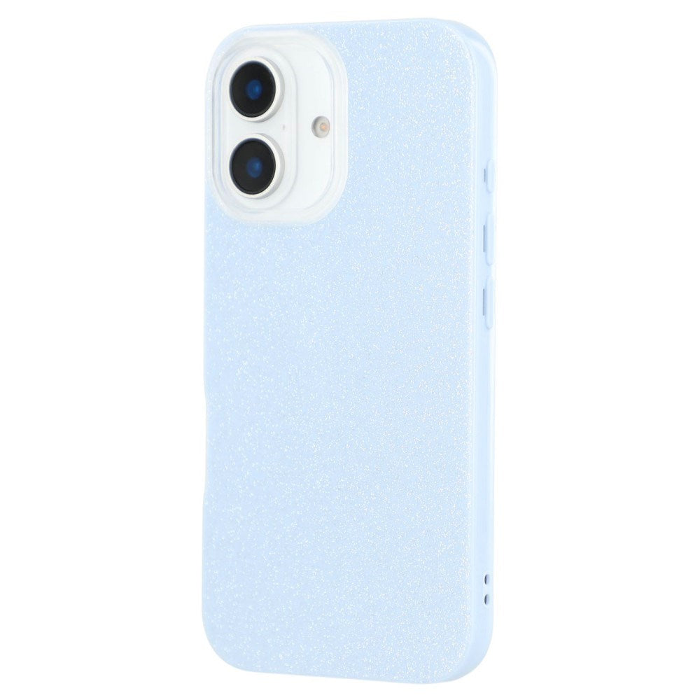 EIDERWOOD IPhone 16 Flexible Plastic Case with Glitter - Light Blue