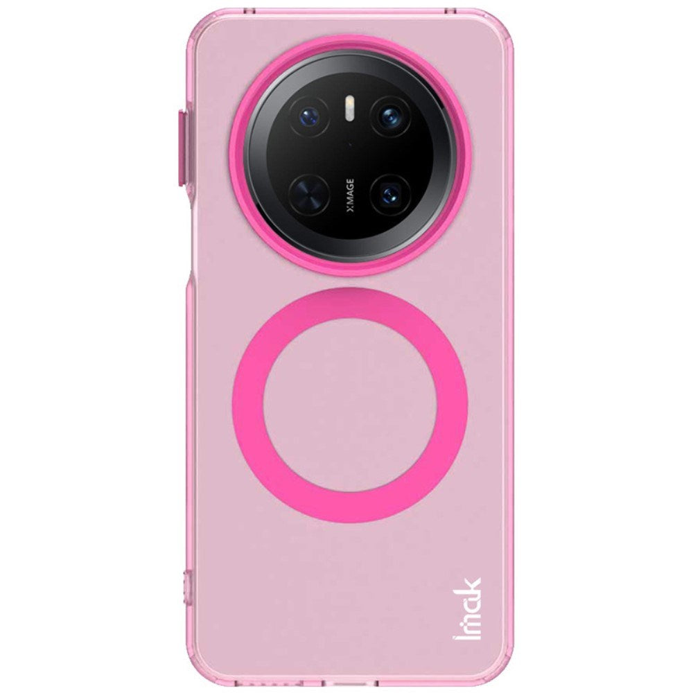 IMAK Huawei Mate 70 Hybrid Plastic Case - MagSafe Compatible - Transparent / Pink