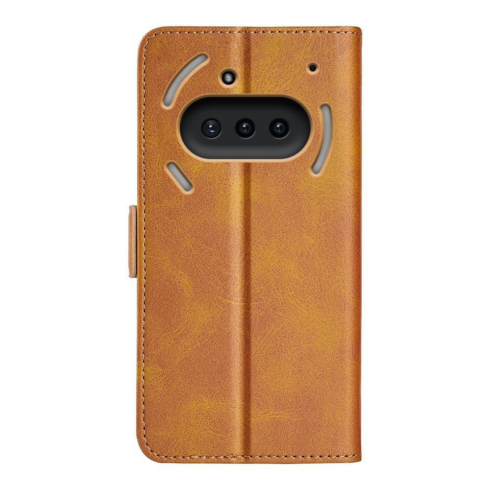 EIDERWOOD Nothing Phone (3a) Faux Leather Flip Case with Wallet & Stand Function - Light Brown