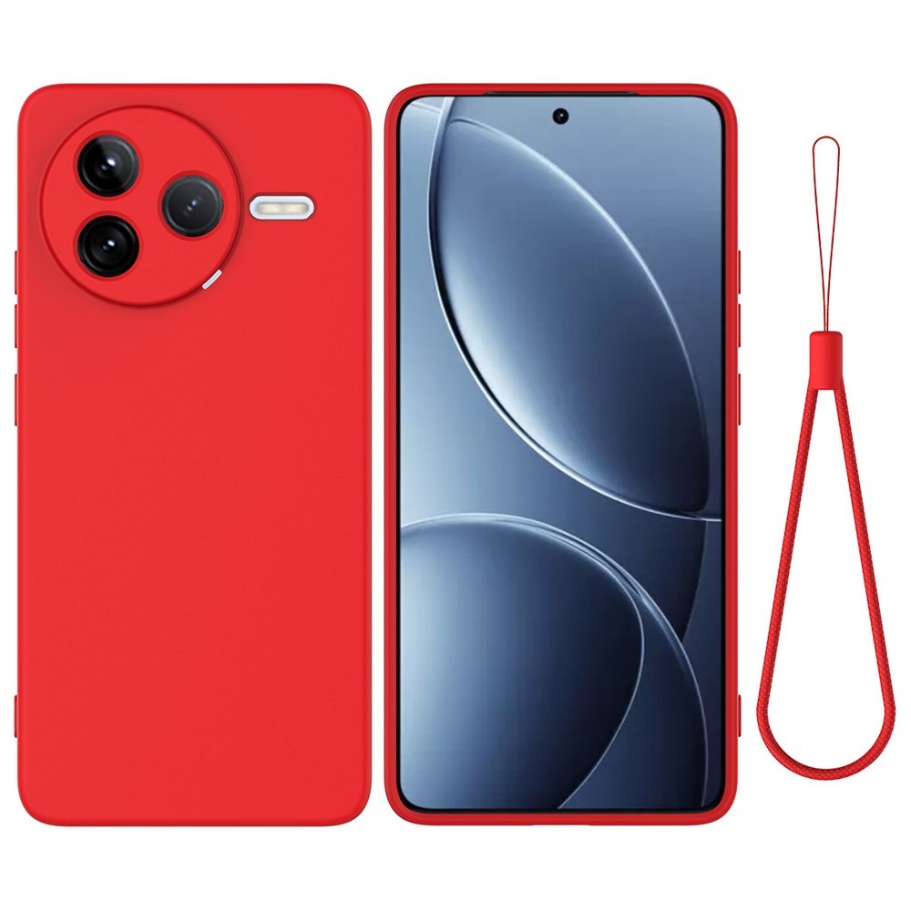 Xiaomi Poco F7 Pro EIDERWOOD Silicone Case with Strap - Red