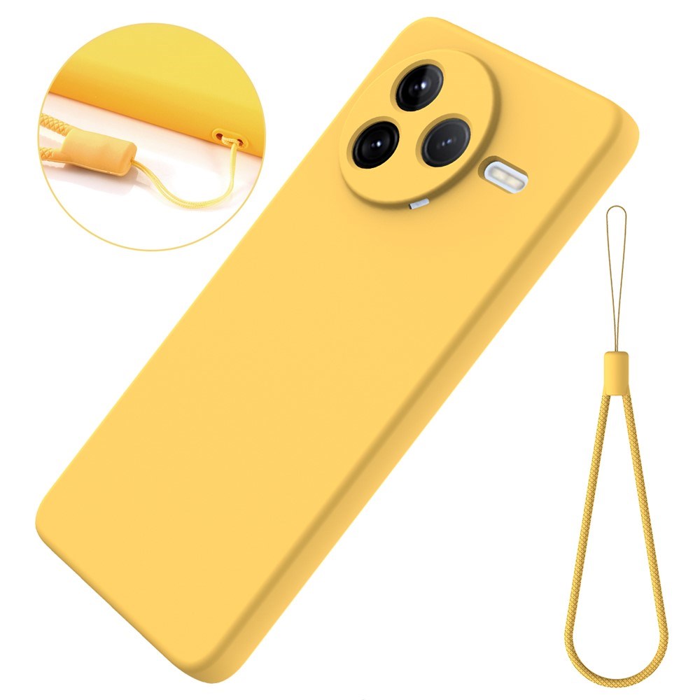 Xiaomi Poco F7 Pro EIDERWOOD Silicone Case with Strap - Yellow