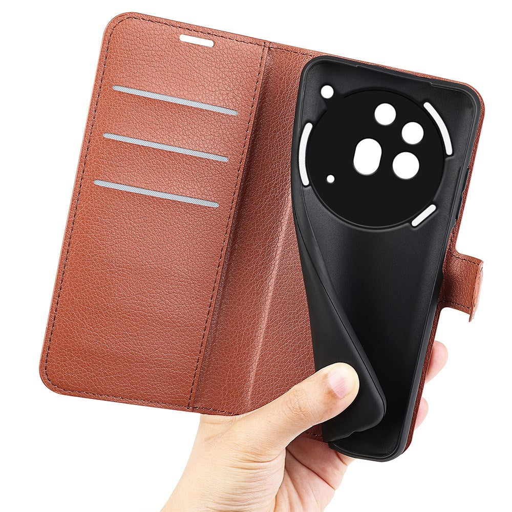 EIDERWOOD Nothing Phone (3a) Pro Faux Leather Flip Case with Cardholder & Stand Function - Brown