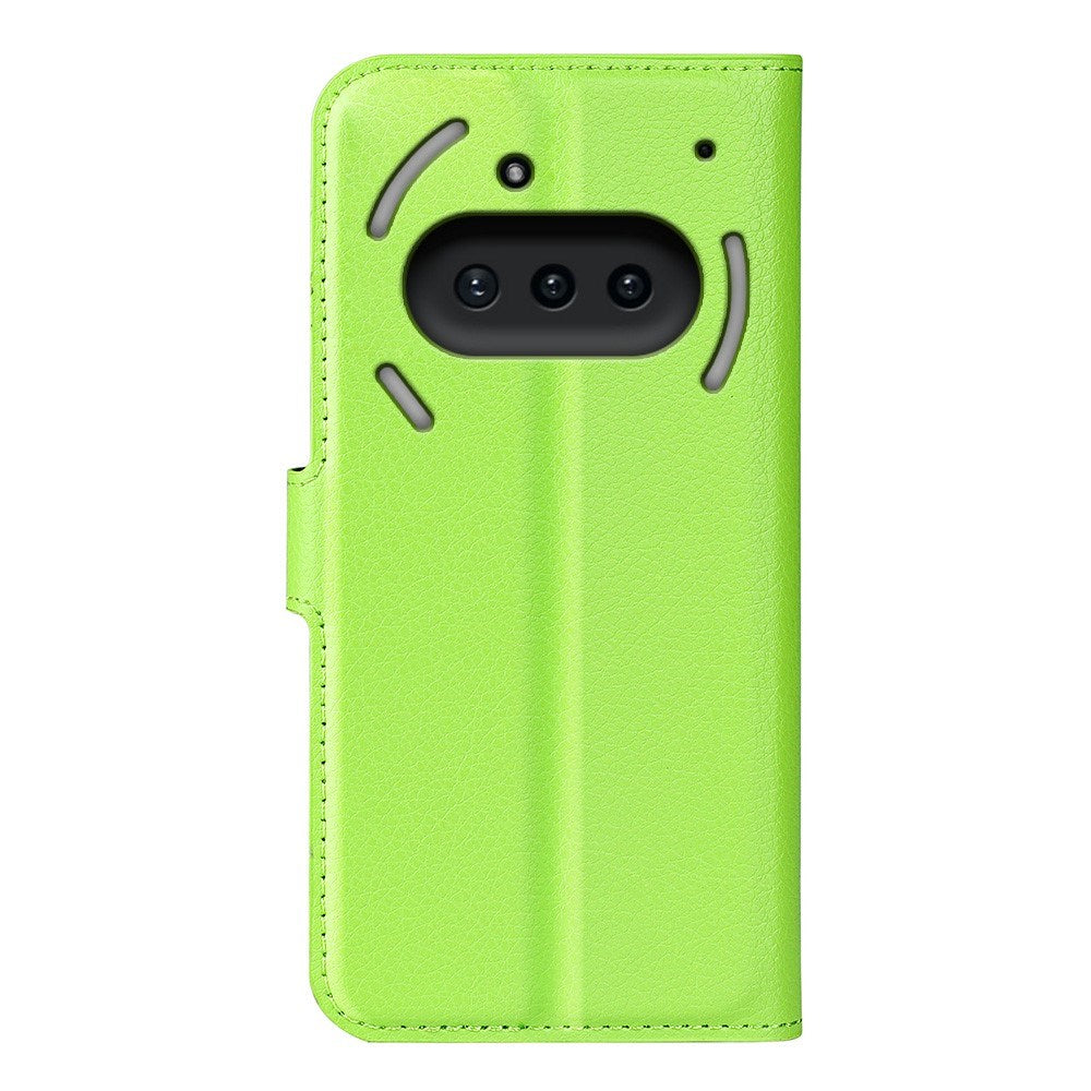 EIDERWOOD Nothing Phone (3a) Faux Leather Flip Case with Cardholder & Stand Function - Green