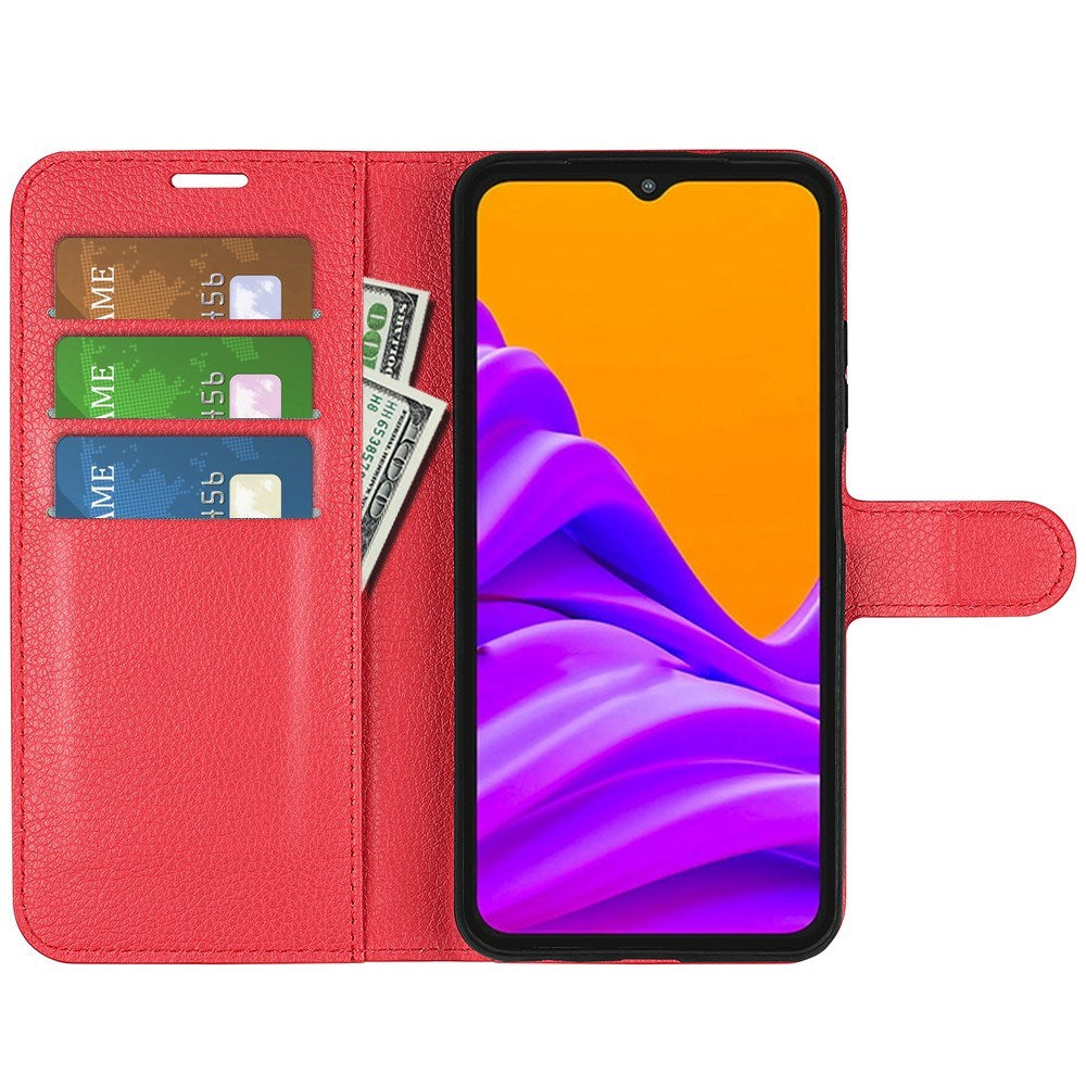 EIDERWOOD Samsung Galaxy Xcover 7 Pro Faux Leather Flip Case with Cardholder & Stand Function - Red
