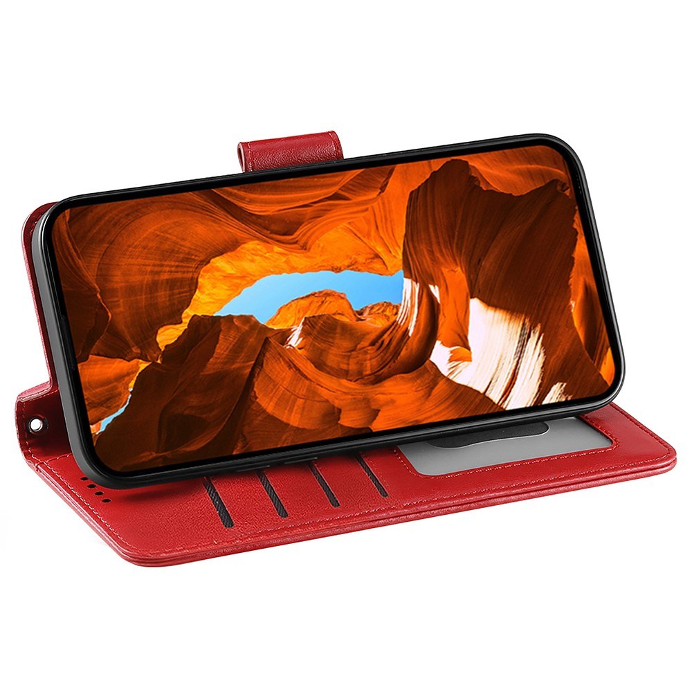 EIDERWOOD Xiaomi 15 Ultra Imitated Leather Flip Case - Red