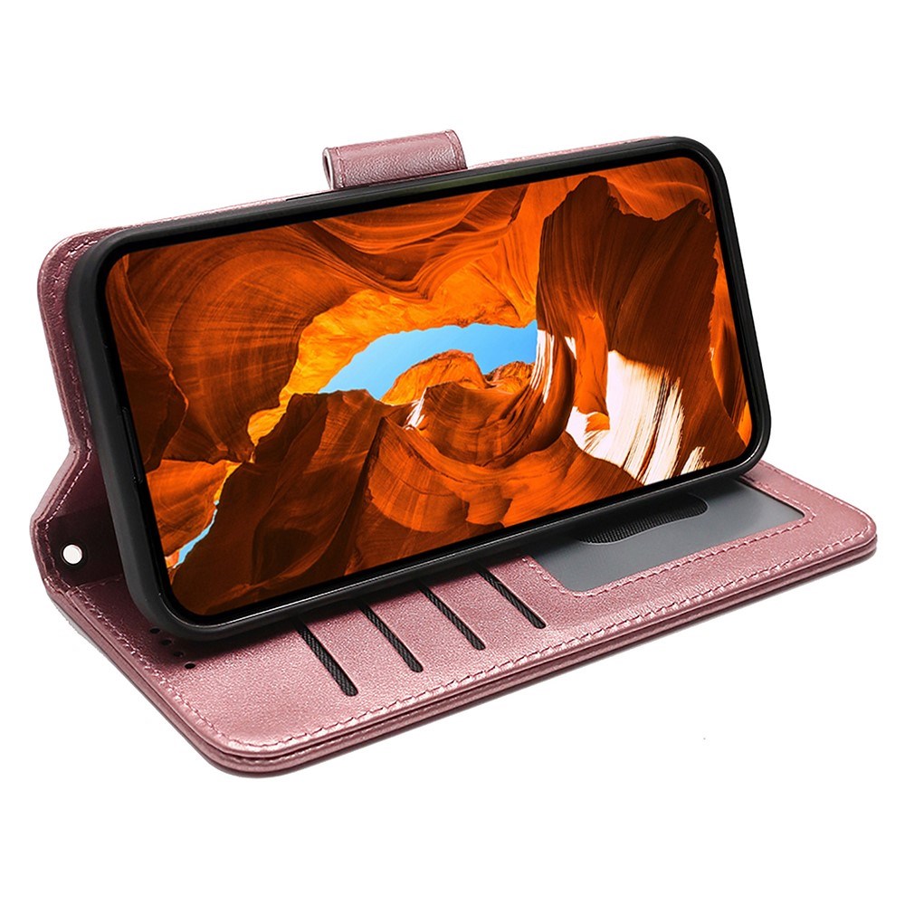 EIDERWOOD Xiaomi 15 Ultra Imitated Leather Flip Case - Rose Gold