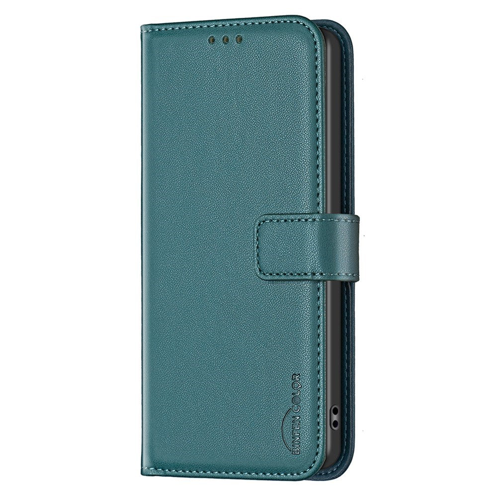 Oppo A5 Pro (4G / 5G) BINFEN Faux Leather Flip Case with Card Holder & Stand Function - Green