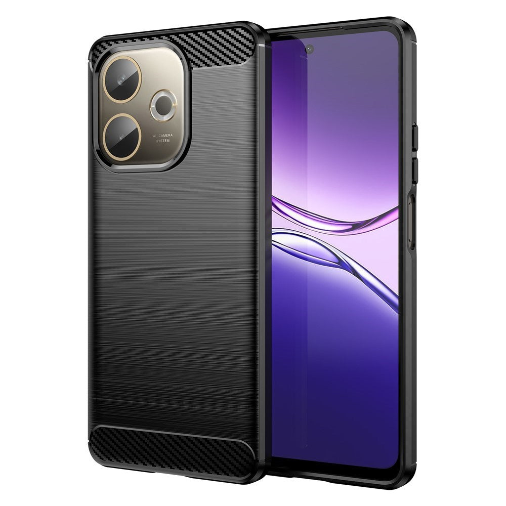 Oppo A5 Pro (4G / 5G) EIDERWOOD Brushed Carbon Fiber Plastic Case - Black