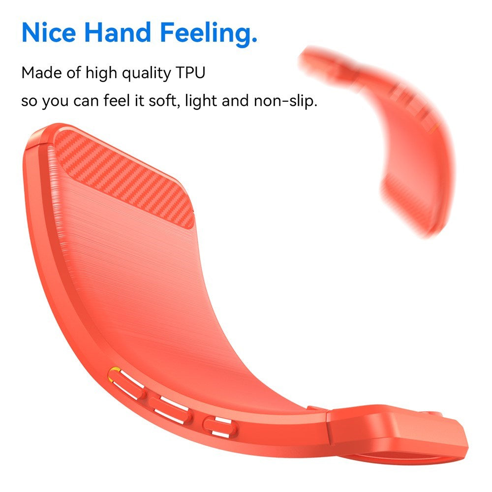 Oppo A5 Pro (4G / 5G) EIDERWOOD Brushed Carbon Fiber Plastic Case - Red