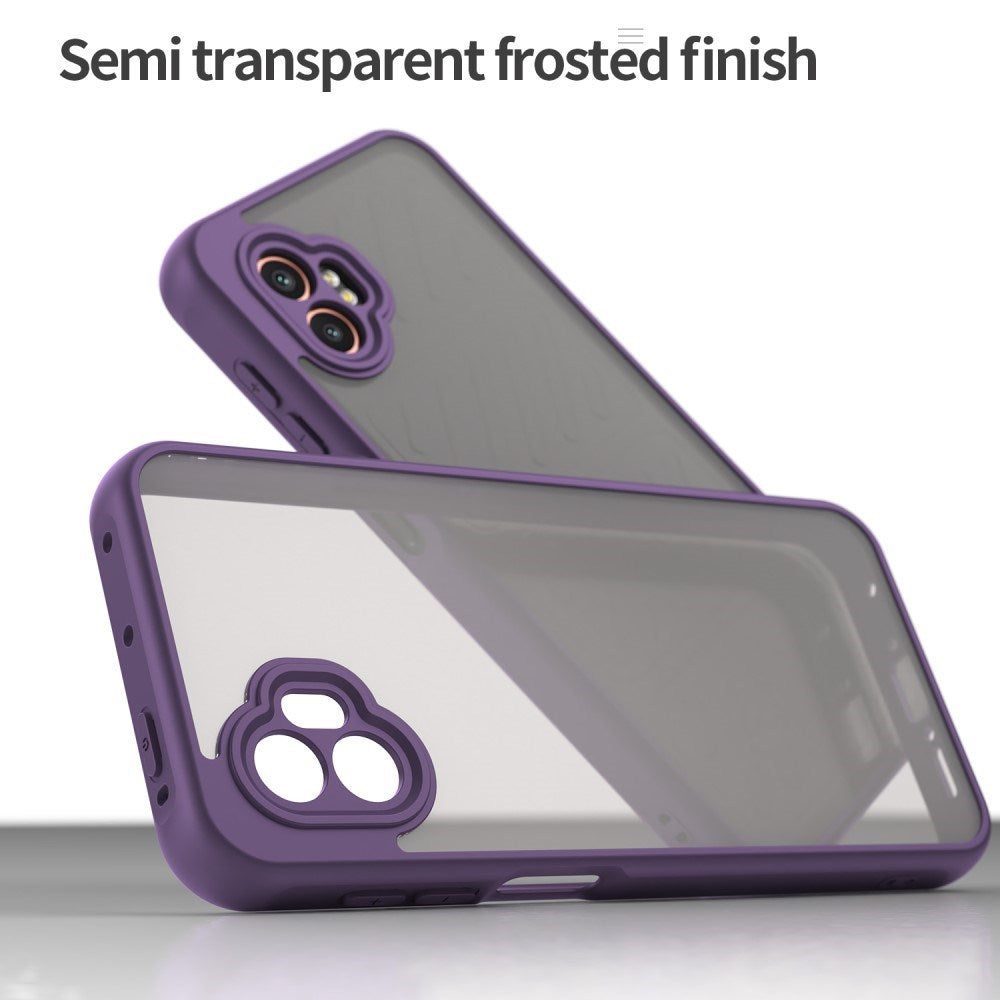 EIDERWOOD Samsung Galaxy Xcover 7 Pro Hybrid Plastic Case with Matte Back - Transparent / Purple
