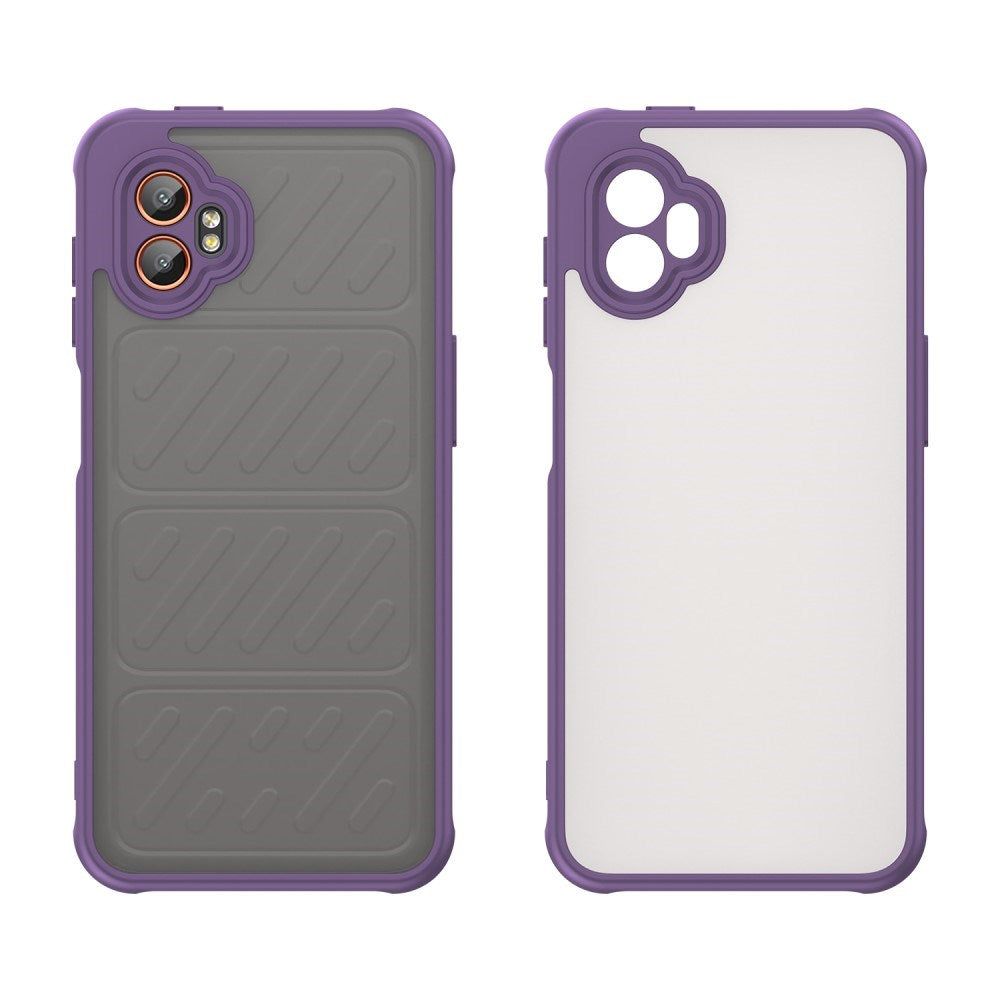 EIDERWOOD Samsung Galaxy Xcover 7 Pro Hybrid Plastic Case with Matte Back - Transparent / Purple