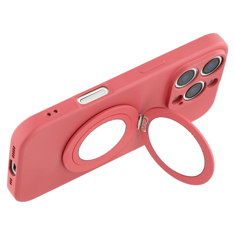 EIDERWOOD iPhone 16 Pro Hybrid Case incl. Kickstand with Mirror - Coral Red